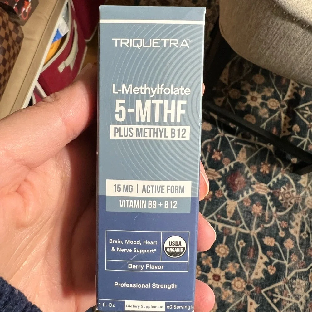 L- Methylfolate 15mg + B12 Pro Strength, Liquid 5-MTHF Form, Supports Mood - Picture 8 of 9